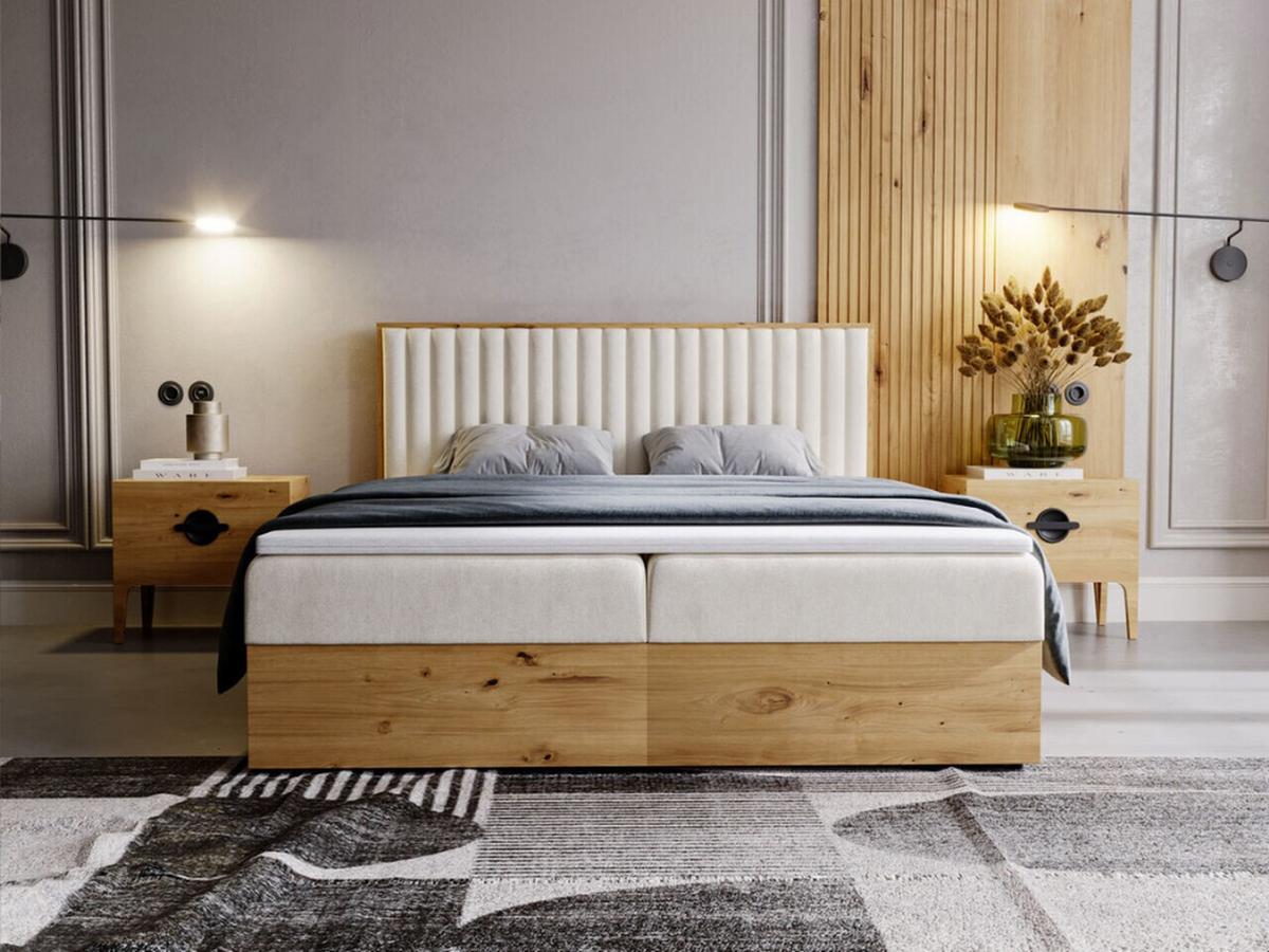 BOXBETT Forest 140x200 Beige - Beige, Holz/Textil (140/200cm) - Graingold