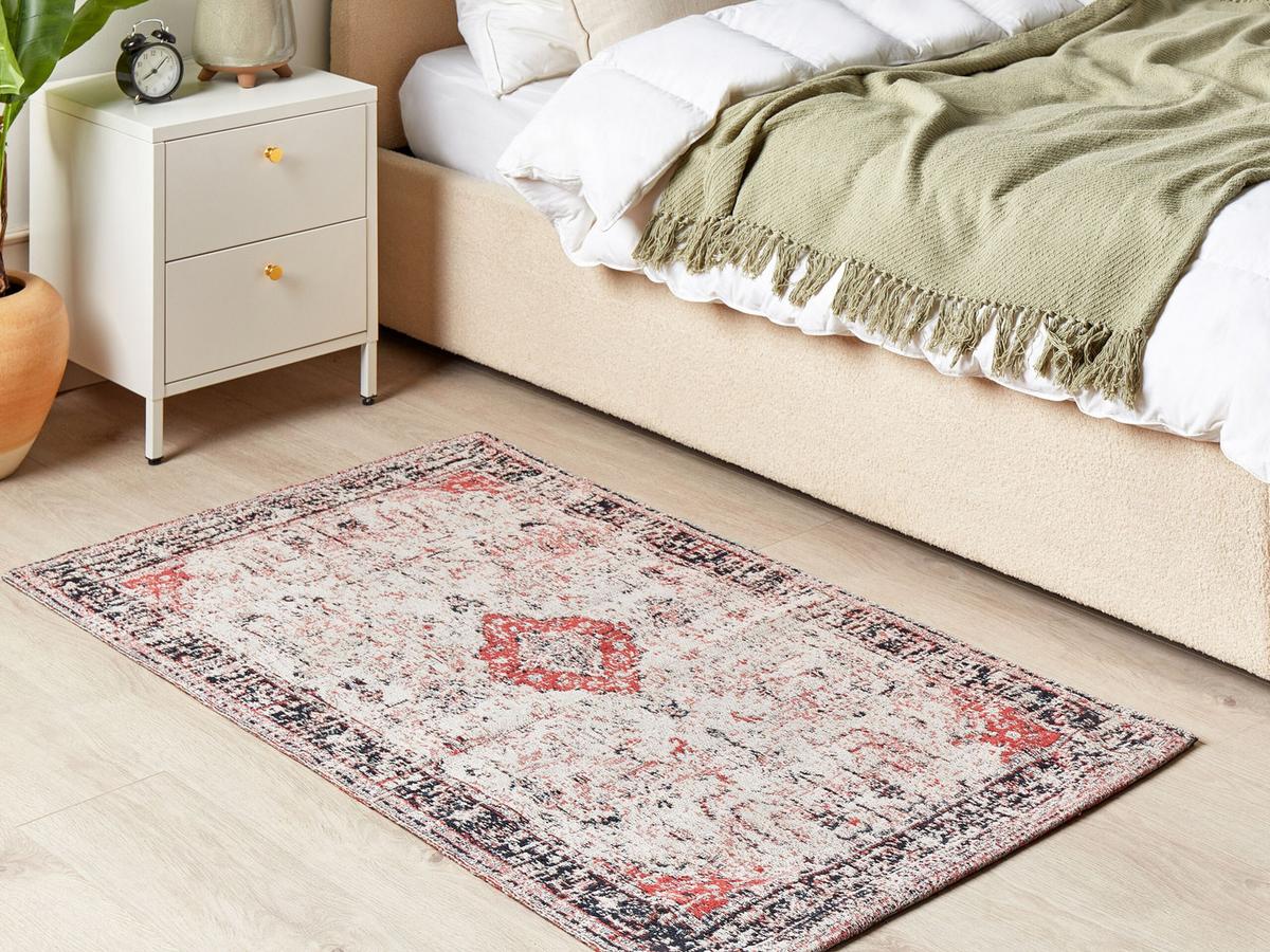 KURZFLOR-TEPPICH Attera 150/80 cm - Rot, Textil (80/150cm) - Beliani