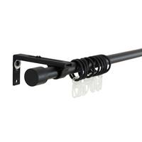 GARDINENSTANGE Ningbo Ø16/19 mm Schwarz - Schwarz, Metall (210cm) - Gardinenbox