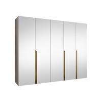DREHTÜRENSCHRANK Mila III 250 - Kaschmir/Goldfarben, Holzwerkstoff/Kunststoff (250/202/52cm) - MIRJAN24