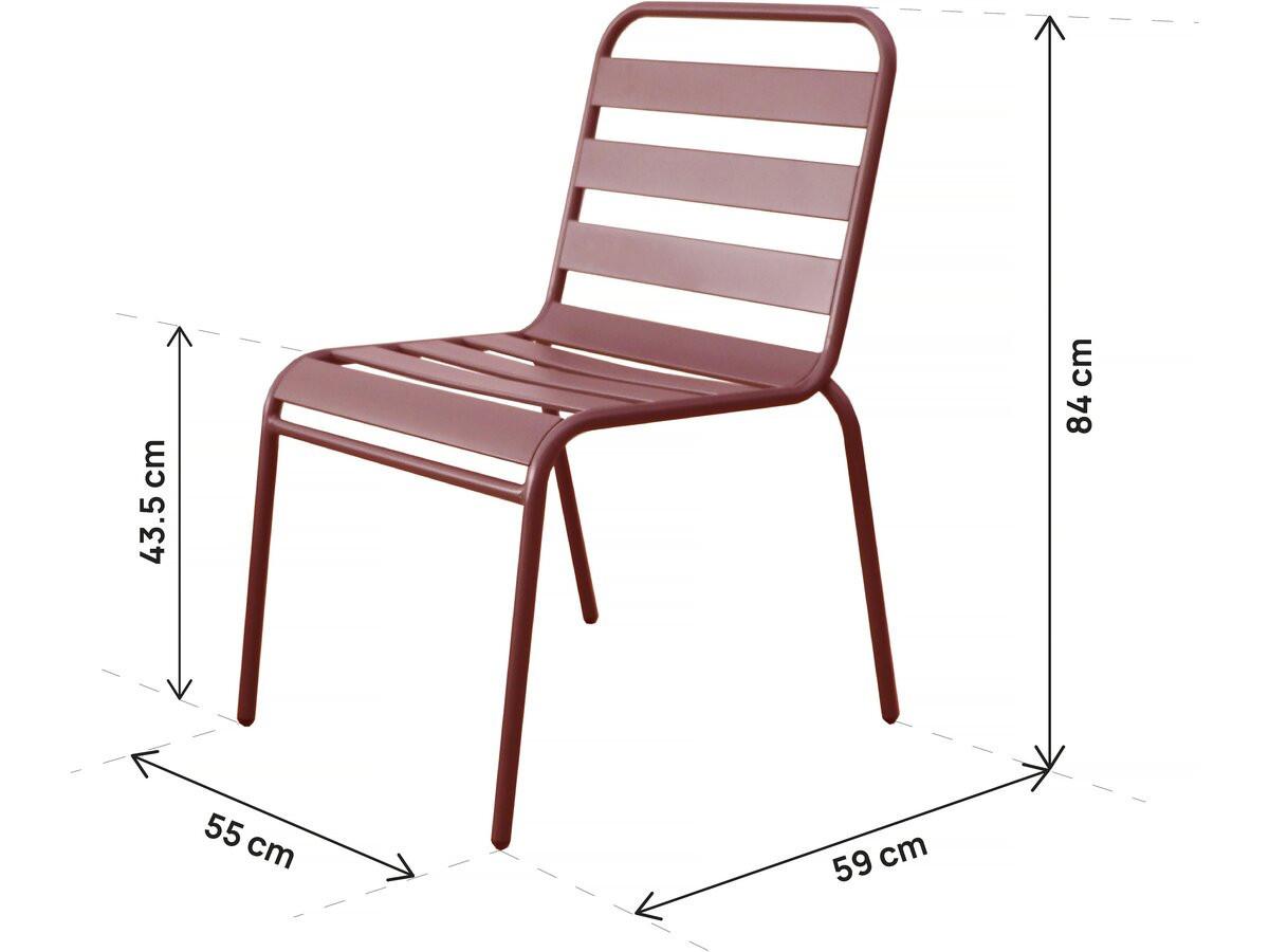 GARTENSESSEL bilbao Terrakotta - Rot, Metall (55/84/59cm) - Habitat Garten