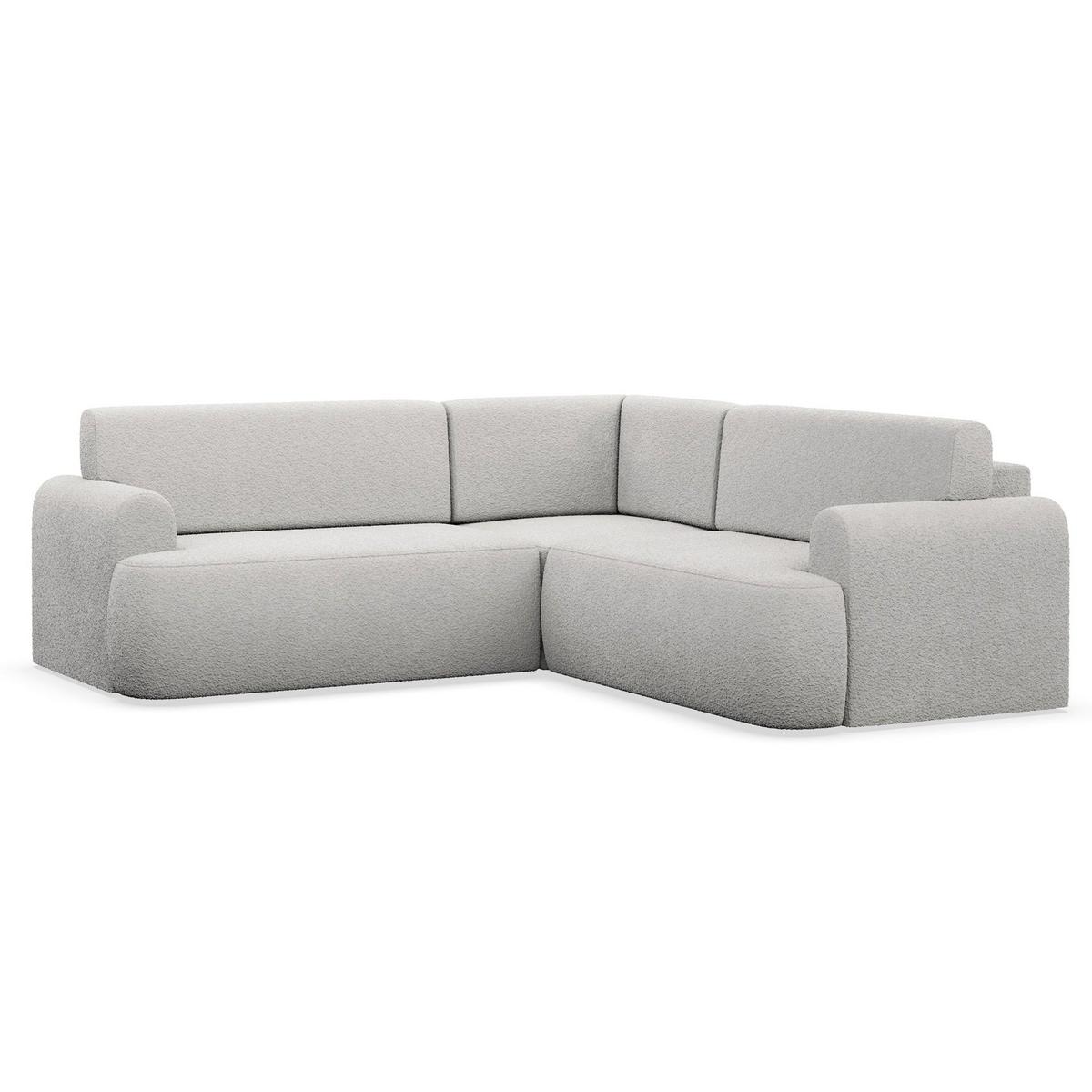 ECKSCHLAFSOFA Kaveo GRAUBEIGER PLÜSCH universell mit Eckelement MIT BETTKASTEN - Taupe/Schwarz, Kunststoff/Textil (245/245cm) - Selsey
