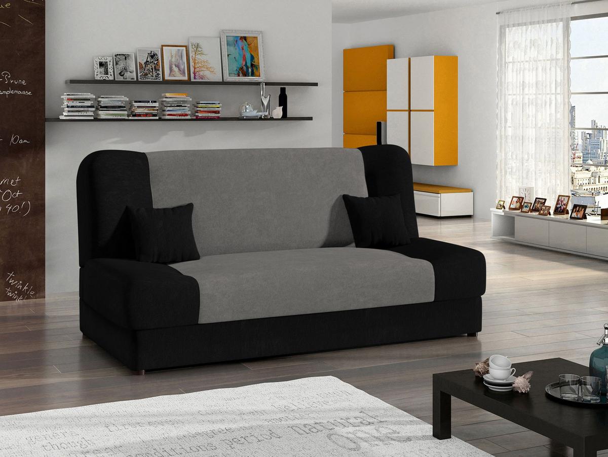 SCHLAFSOFA Jonas Style - Anthrazit, Holz/Textil (195/86/87cm)