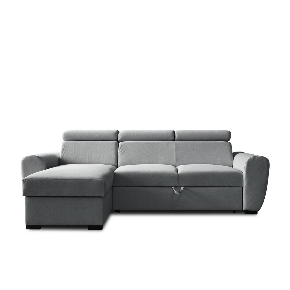 ECKSOFA FALCO mit Schlaffunktion Elli 74 - Grau, Textil (253/174cm) - Lookway