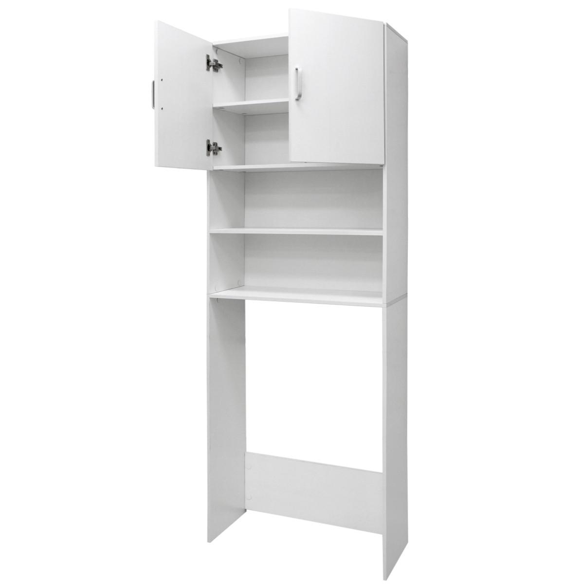 WASCHMASCHINENSCHRANK 190x63 cm Weiß - Weiß, Holzwerkstoff (25/190/63cm) - ECD-Germany