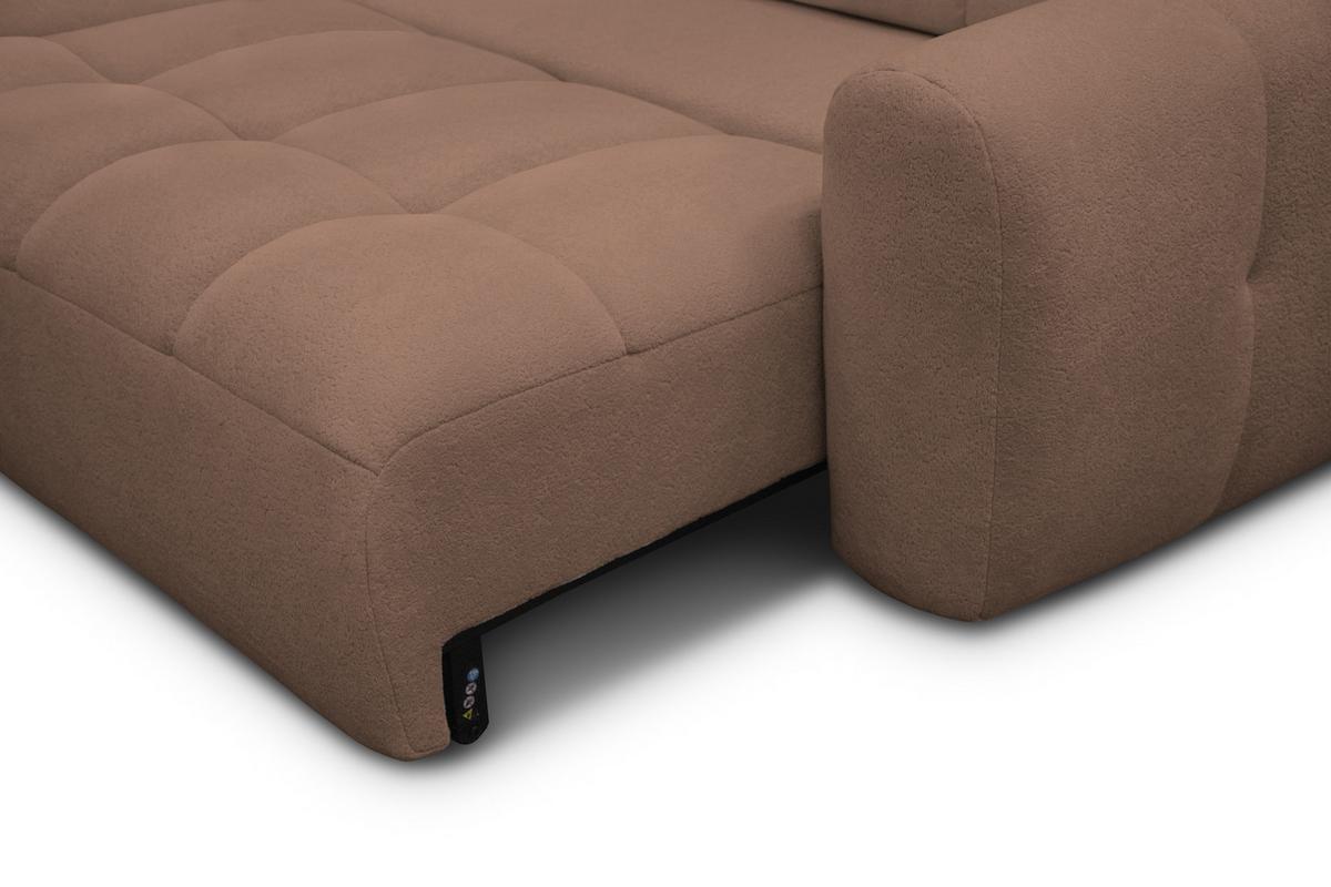 ECKSOFA LUMERO 4-Sitzer LINKS, braun - Schwarz/Braun, Holz/Textil (275/166cm) - Courtois Laville