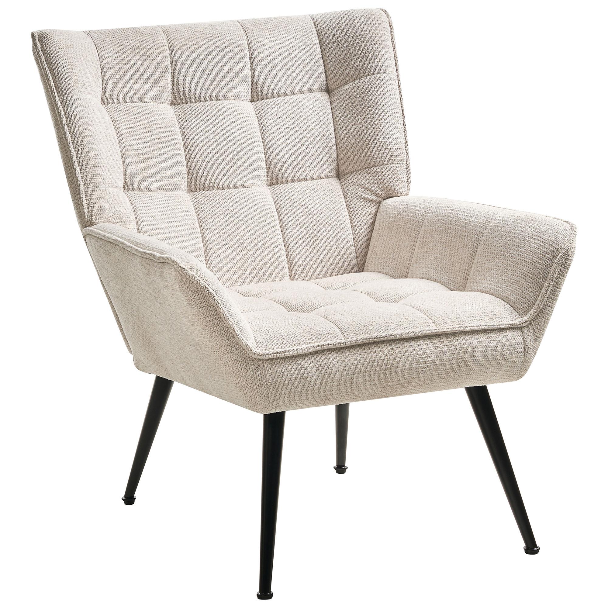 SESSEL Stoff Hellbeige Bellingmo - Beige, Textil (75/85/60cm) - Beliani