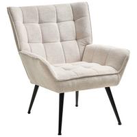 SESSEL Stoff Hellbeige Bellingmo - Beige, Textil (75/85/60cm) - Beliani