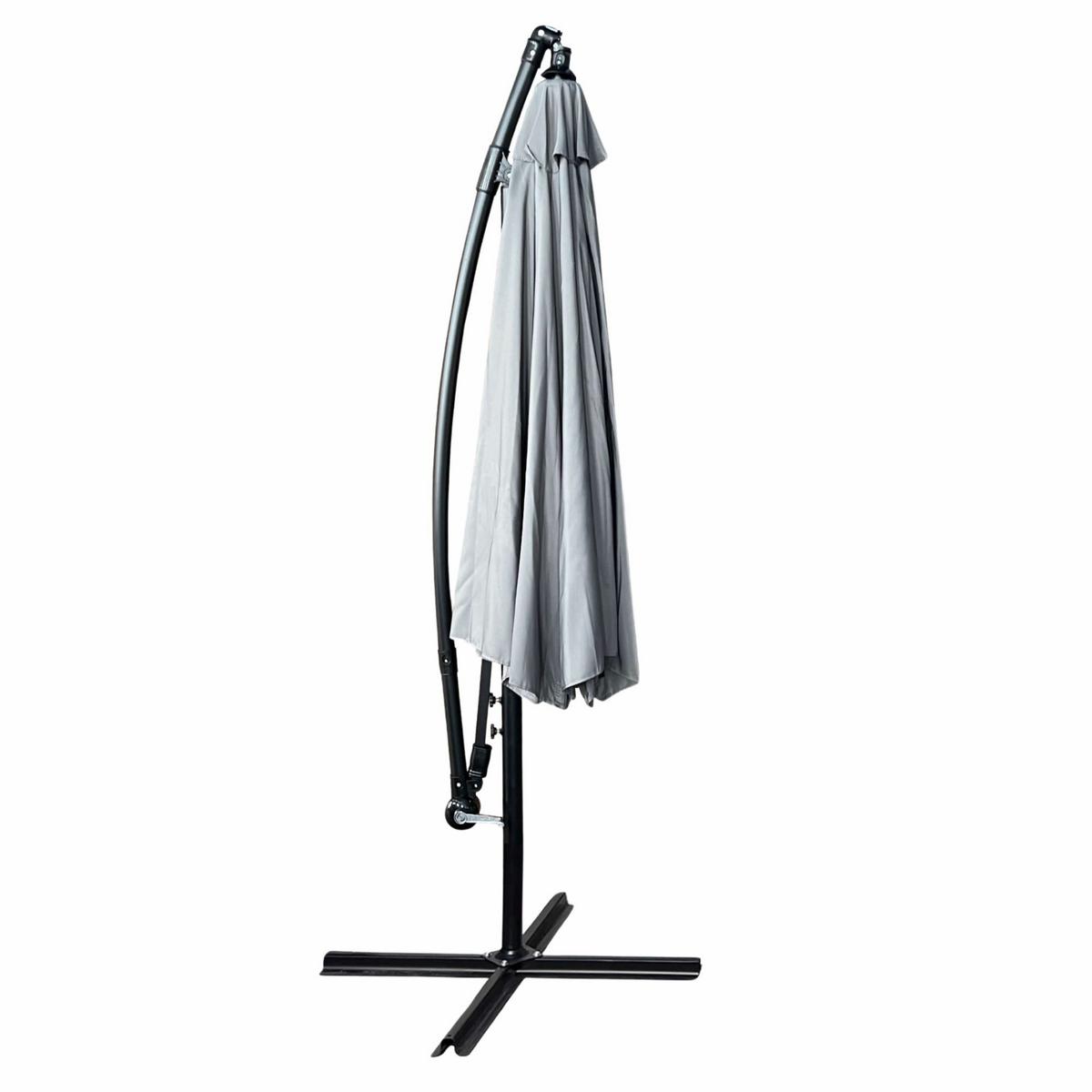 GARTENSCHIRM Grau 300/245/300 - Grau, Textil/Metall (300/300cm) - RAUMHIRSCH FURNITURE