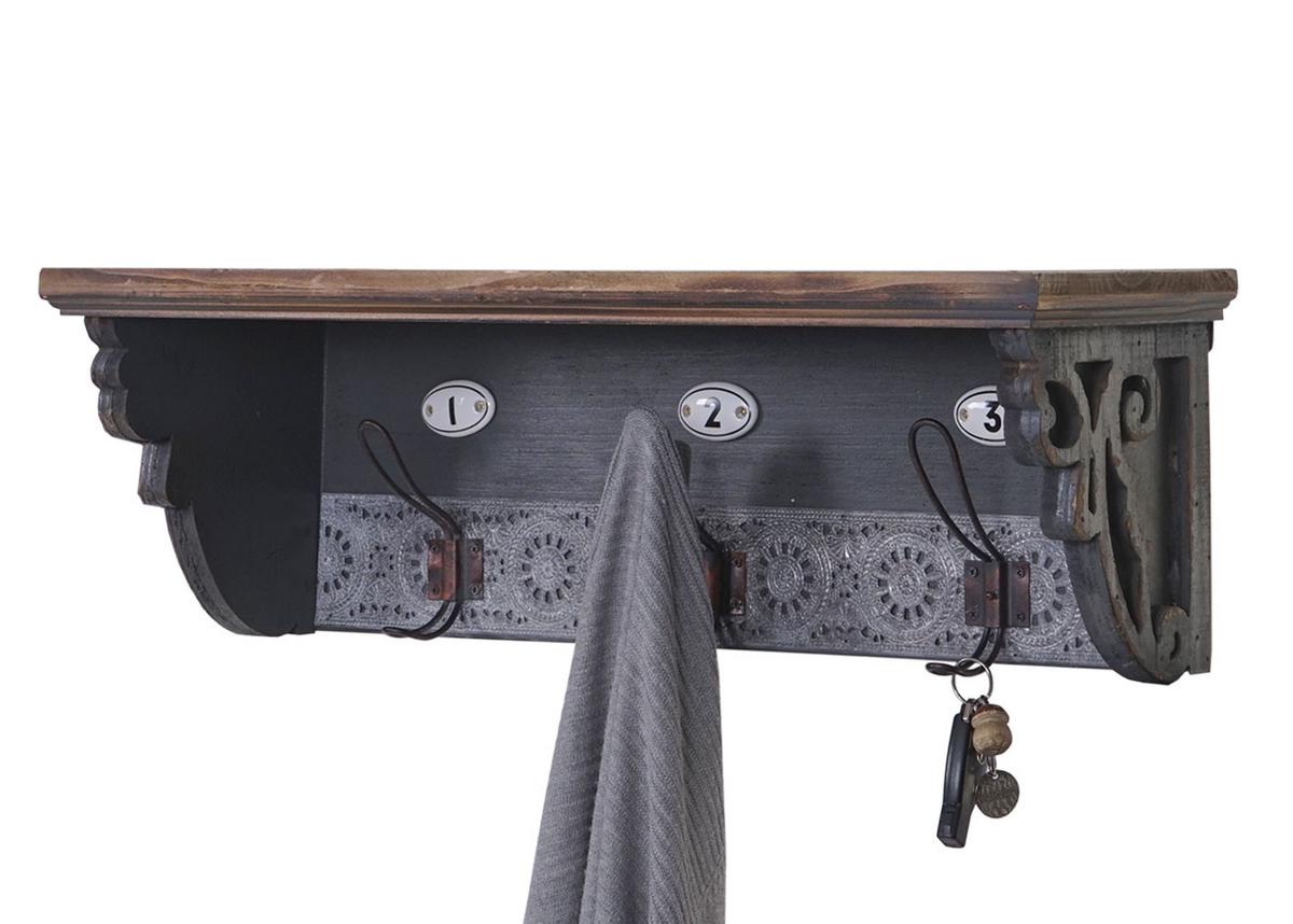 WANDGARDEROBE Grau - Grau, Holz (60/22/18cm) - MCW