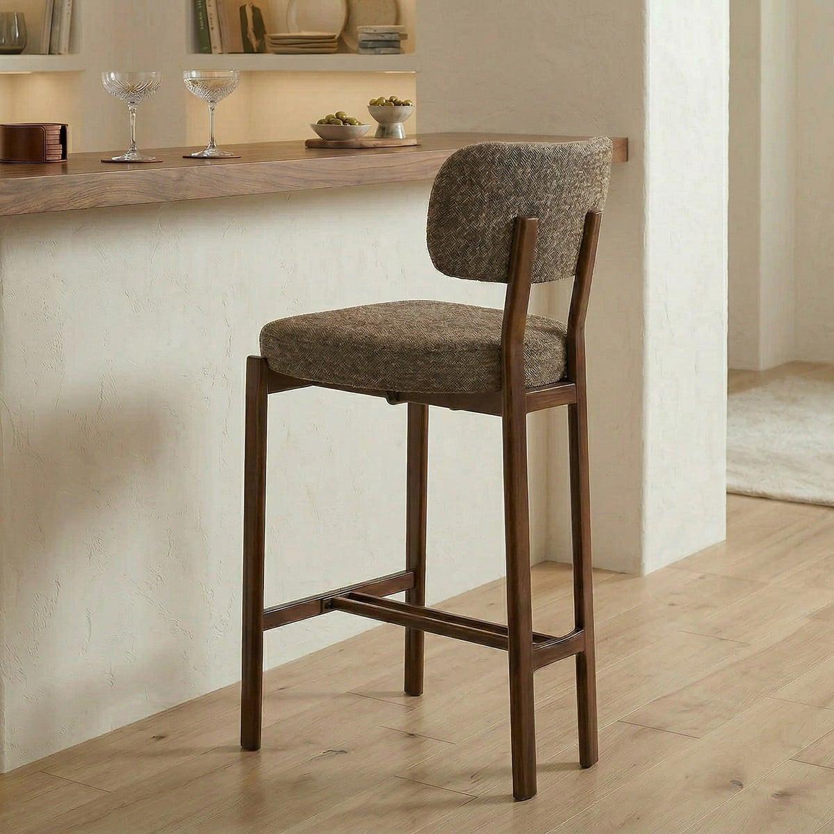 HOCKER 2er Set Stoff 56/56/92 cm - Braun, Textil (56/92/56cm) - Calicosy