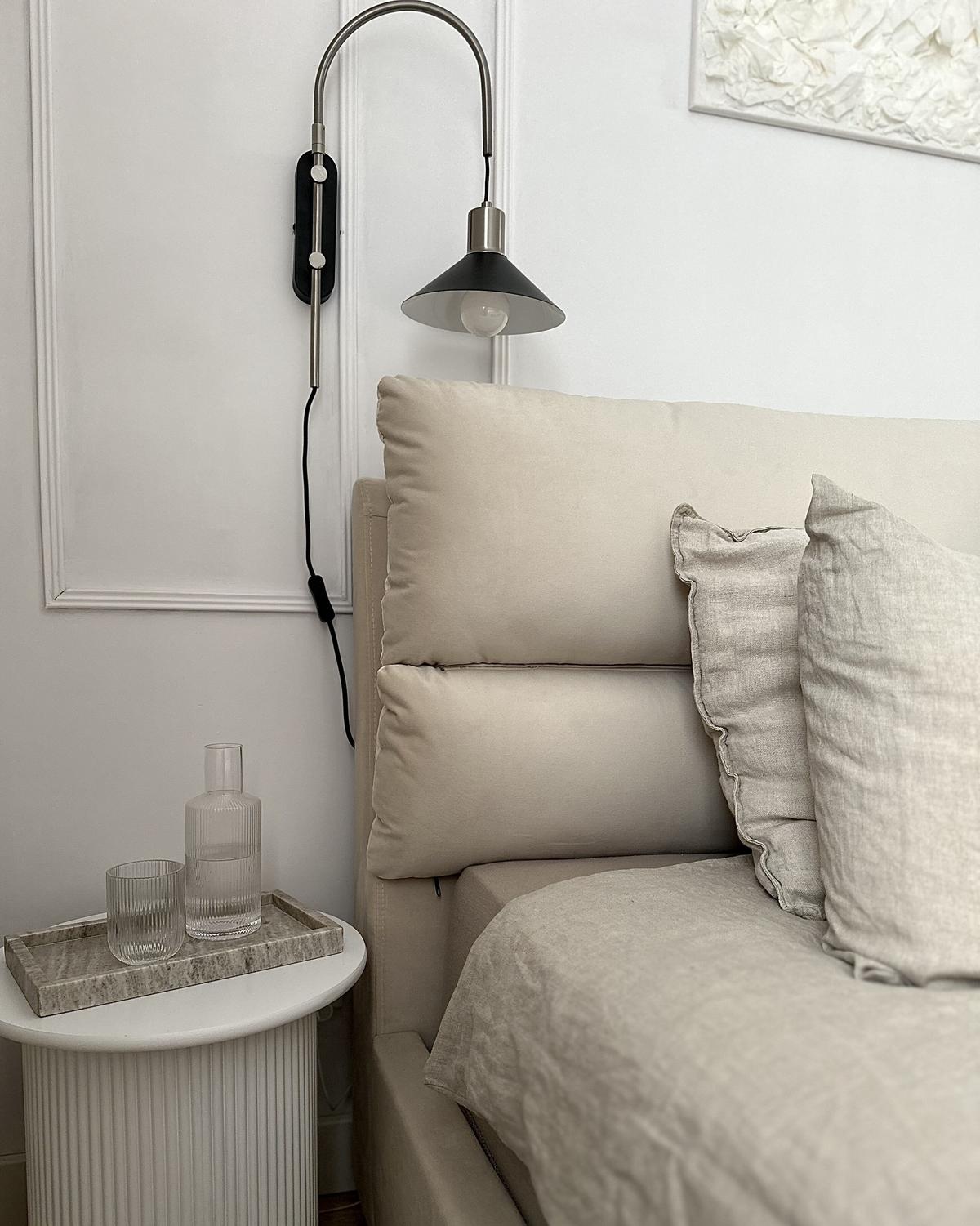 WANDLAMPE Schwarz/Silber Sissa - Silberfarben/Schwarz, Metall (20/44/35cm) - Beliani