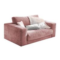 LOVESEAT MADELINE Pink Cord - Schwarz/Rosa, Kunststoff/Textil (170/86/127cm) - KAWOLA