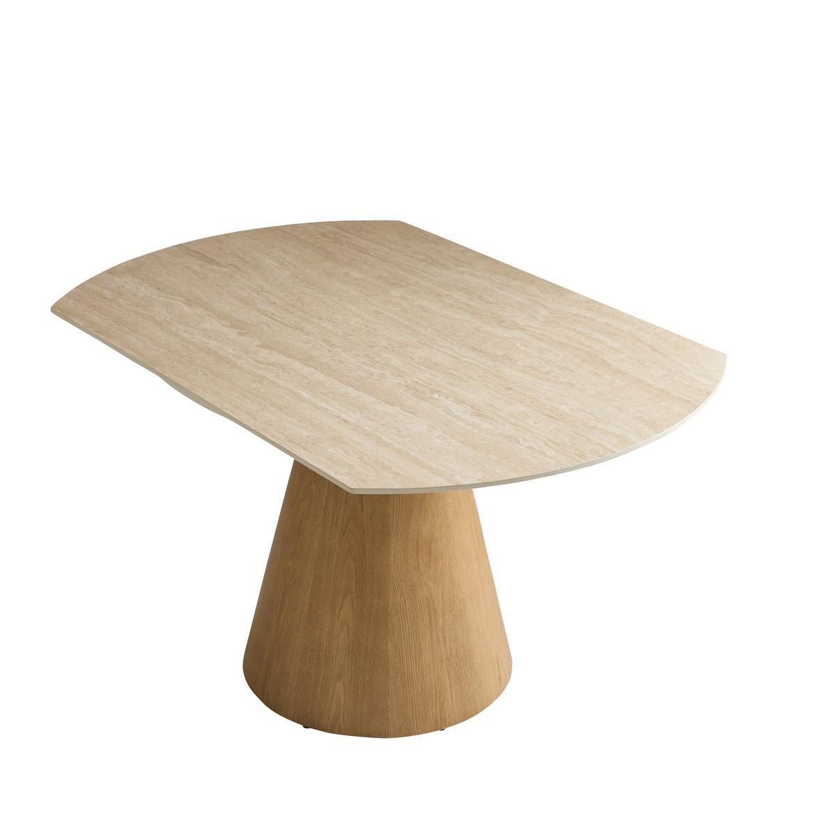 ESSTISCH mit Erweiterungen Rund 135/180/90 cm - Beige, Keramik (77/135/90cm) - Signature