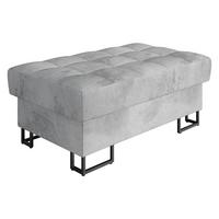POLSTERHOCKER Laris - Schwarz/Grau, Holz/Textil (106/44/67cm) - MIRJAN24