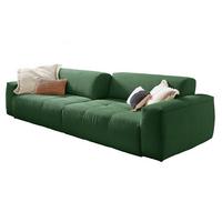SOFA MIT SITZTIEFENVERSTELLUNG PALACE Smaragdgrün Cord Relaxfunktion - Smaragdgrün/Schwarz, Kunststoff/Textil (298/74/120cm) - KAWOLA