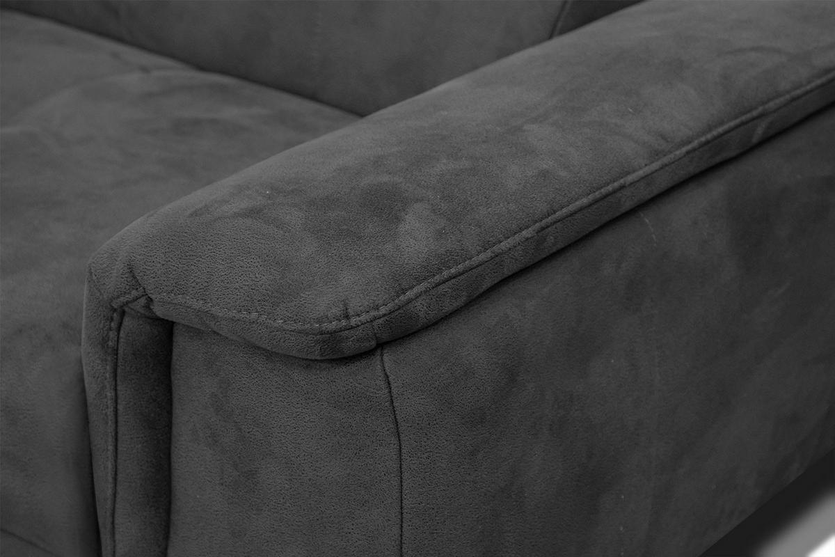 ECKSOFA FIERO 4-Sitzer, dunkelgrau - Dunkelgrau/Schwarz, Holzwerkstoff/Textil (158/269cm) - Wozimo