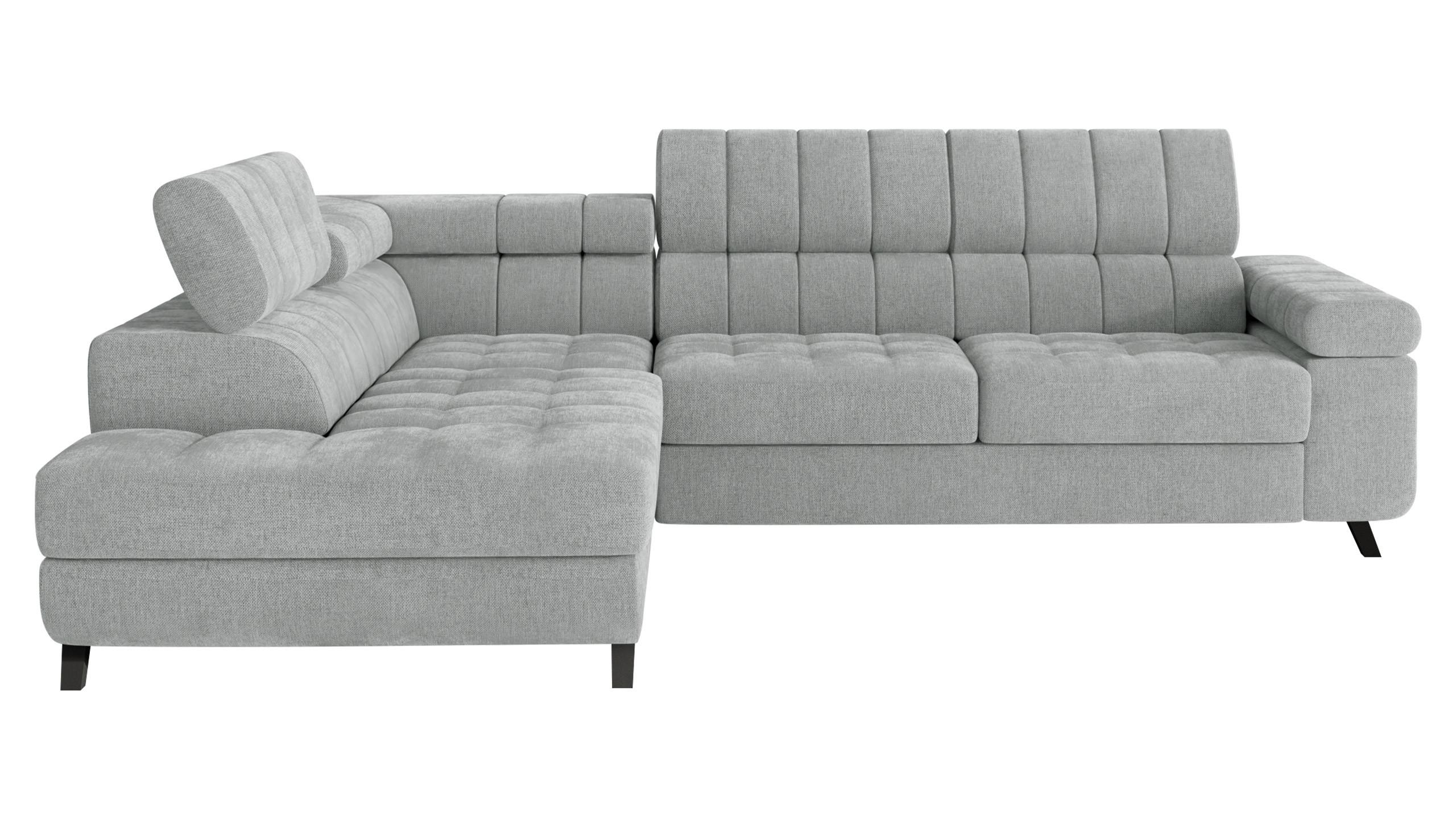 ECKSOFA Nord, Seite: Links - Graphitfarben/Schwarz, Holz/Textil (264/203cm) - MIRJAN24