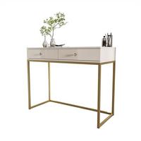 KONSOLE Glamour auf goldenem Gestell mit Kristallgriff - Kaschmir/Goldfarben, Holzwerkstoff (100/81/42cm) - Lookway