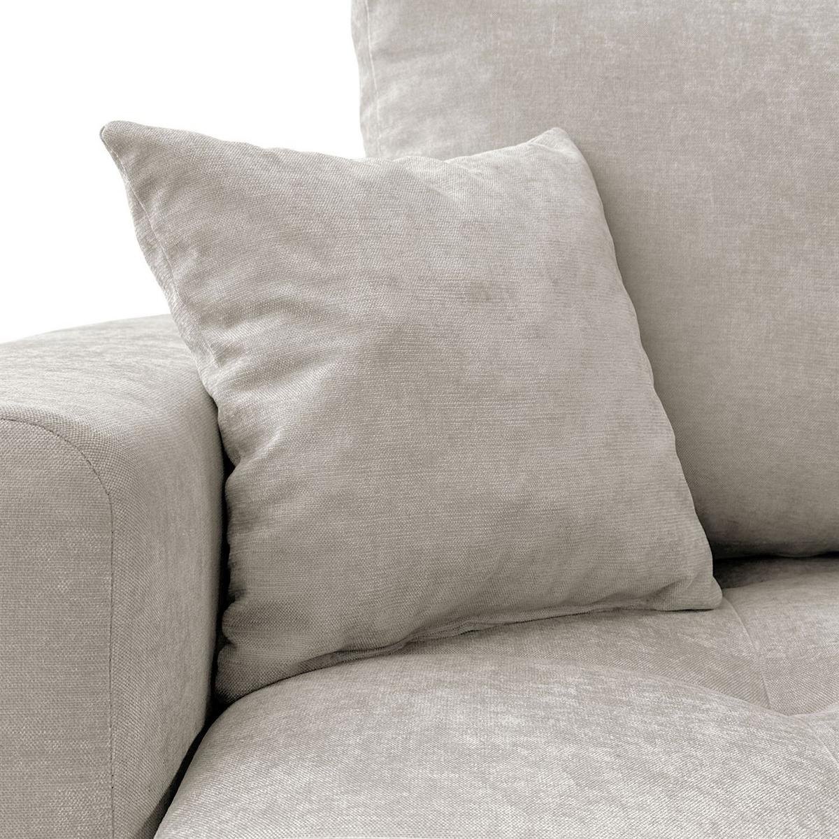ECKSOFA Gepolstertes CLOUD mit Schlaffunktion und Bettkasten, Wind 05 - Naturfarben, Textil (277/143cm) - Lookway