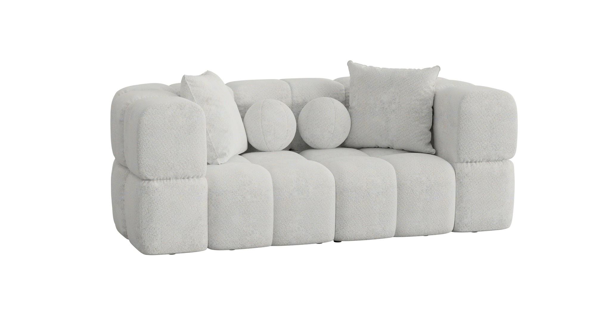 SOFA 2-sitzer Vega - Weiß, Holzwerkstoff/Textil (200/77/103cm) - Fun Möbel