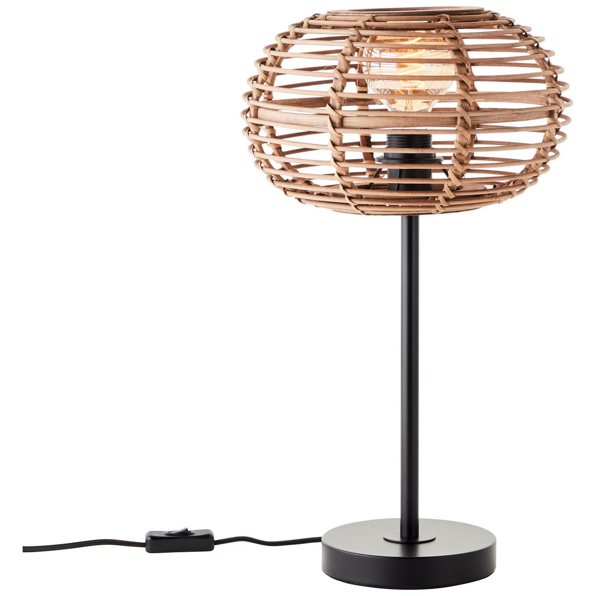 TISCHLEUCHTE Woodball 94699/06 - Schwarz, Metall (28/28/48.5cm) - Brilliant