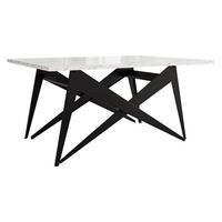 2-IN-1 COUCHTISCH UND ESSTISCH Xena - Schwarz/Weiß, Holzwerkstoff/Metall (70/90/45cm) - MIRJAN24