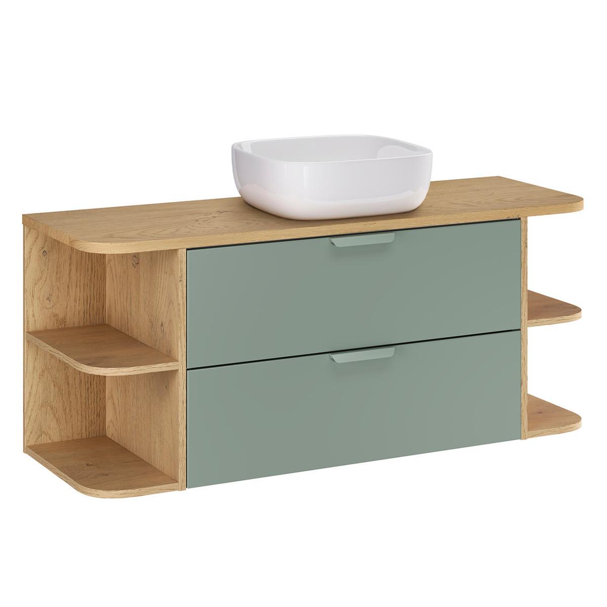 WASCHTISCH 120.4cm Oria Grün - Grün, Holzwerkstoff (120.4/50/45.8cm) - Petits-meubles