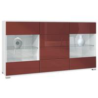 SIDEBOARD Bari Bordeaux Hochglanz - Bordeaux, Holzwerkstoff (138.5/75.5/35cm) - Vladon