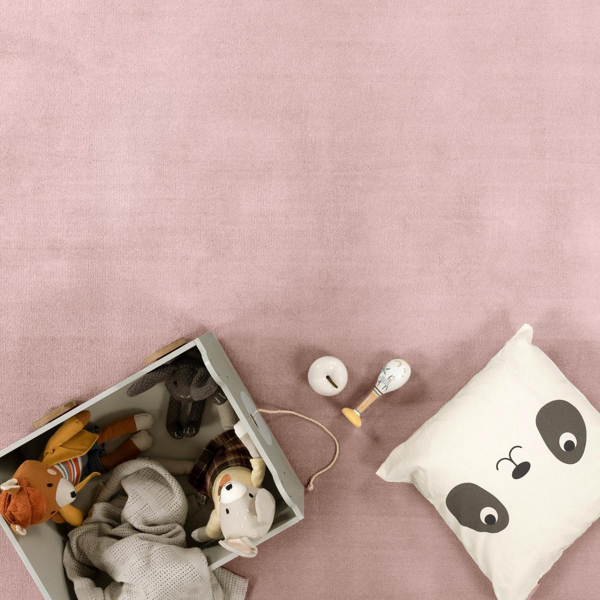KURZFLORTEPPICH Waschbar, einfarbig, aus Polyester, Rosa, 140 x 200 cm - Rosa, Textil (140/200cm) - KADIMA DESIGN