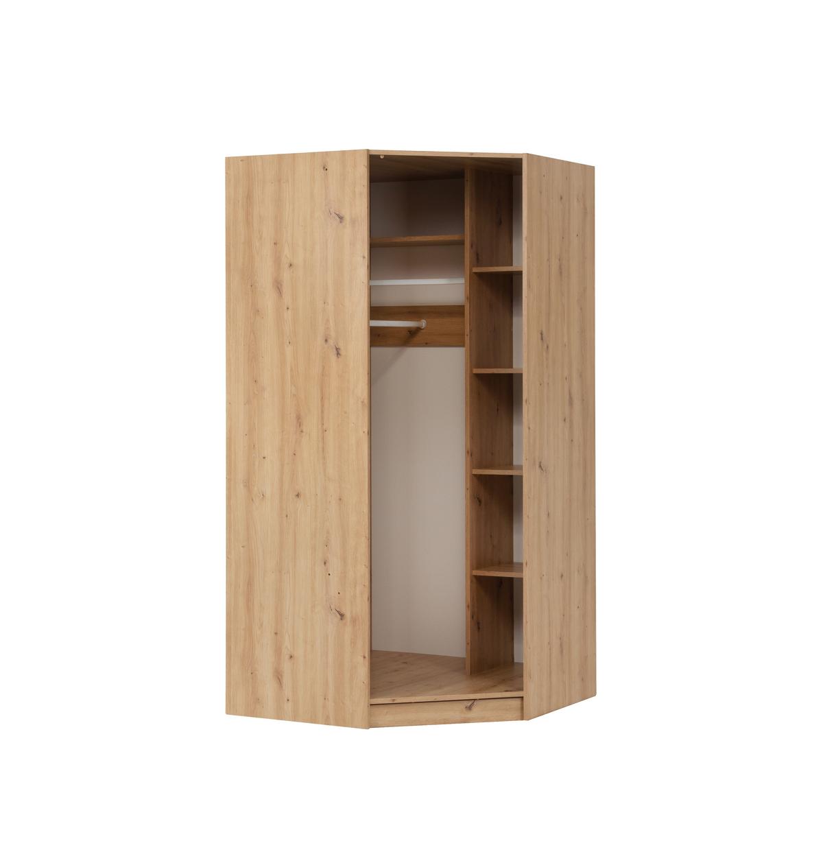 DREHTÜRENSCHRANK VANO 95/190/95cm 1-türig Eiche Artisan - Eiche Artisan, Holzwerkstoff (95/190/95cm) - MASSENO