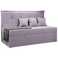BOXBETT BANCO 90/200 Violett Velvet - H3 - Violett, Holz/Textil (90/200cm) - MKS