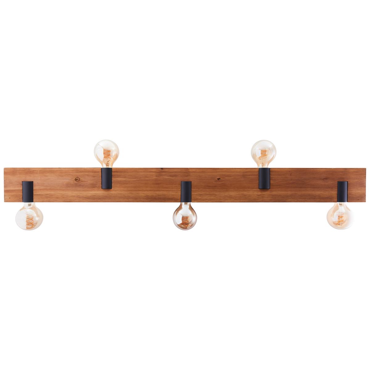 DECKENLEUCHTE Mertes 80115/76 - Braun, Holz (12.5/115/15.7cm) - Brilliant