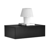 WANDREGAL Oslo - Schwarz Hochglanz, Holzwerkstoff (46/15/30cm) - [en.casa]
