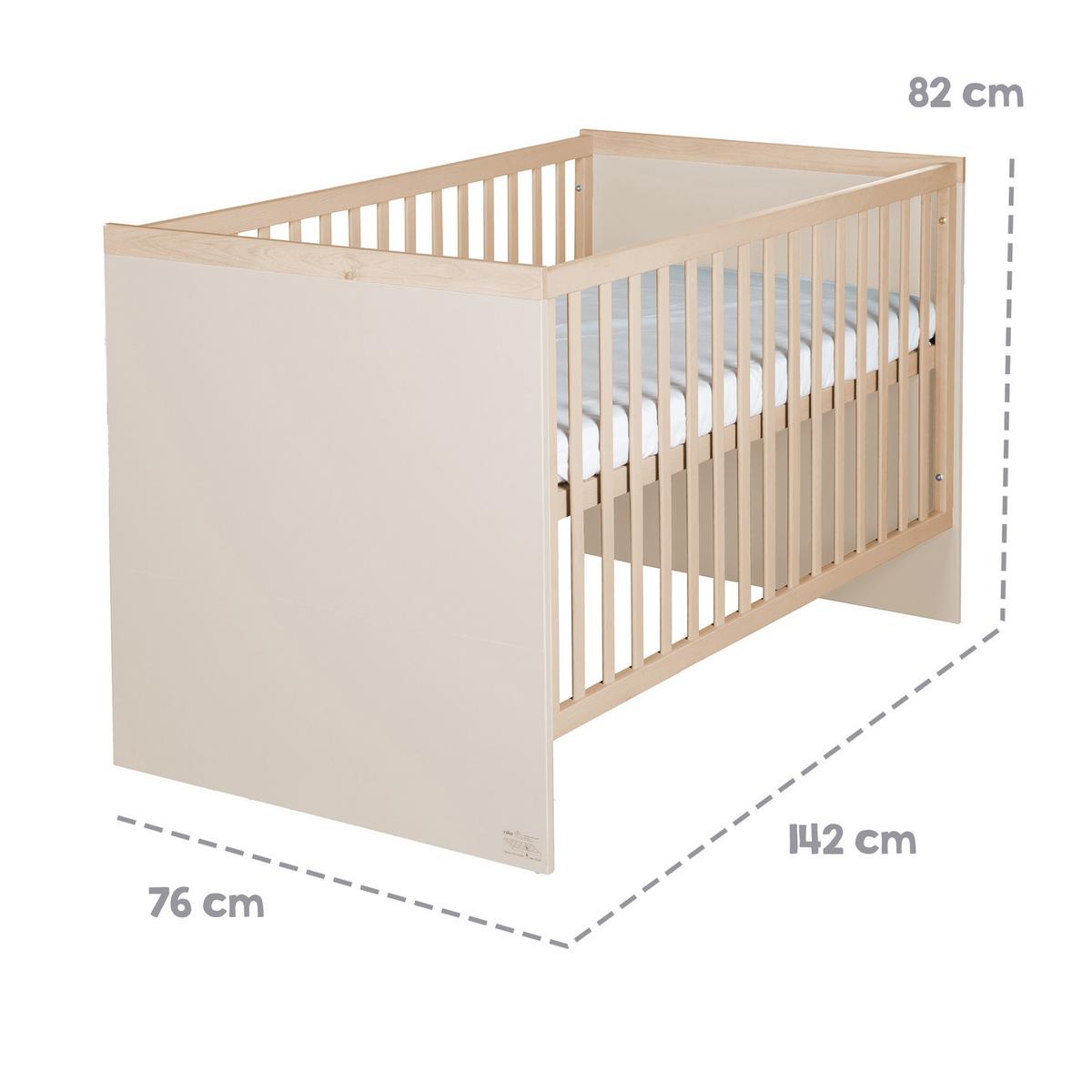 BABYZIMMER Elva 3-teilig - Creme, Holz (1/1/1cm) - Roba