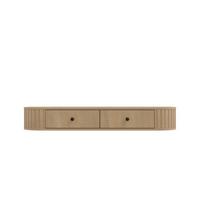 KONSOLENTISCH BOLLA 123/17,5/35,9 cm Hängender Kosmetiktisch mit Schubladen, Eichefarben - Eichefarben, Holzwerkstoff (35.9/123/17.5cm) - MASSENO