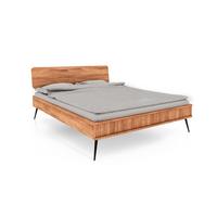 BETT LINA 1 100x190 Kernbuche - Schwarz/Kernbuche, Holz/Metall (100/190cm) - byoak