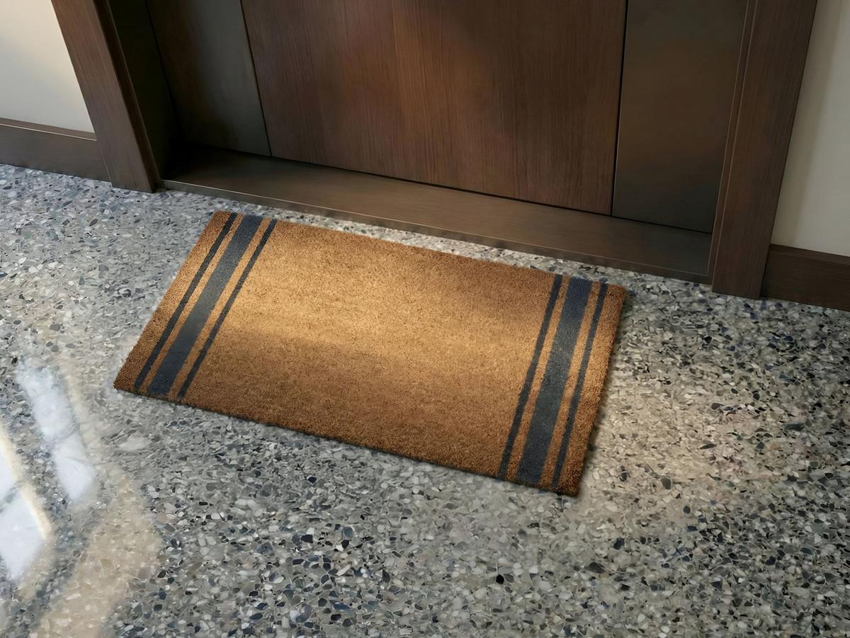 FUSSMATTE Naturfarben 40/60 cm Kokosfasern Portage - Naturfarben, Textil (40/60cm) - Beliani