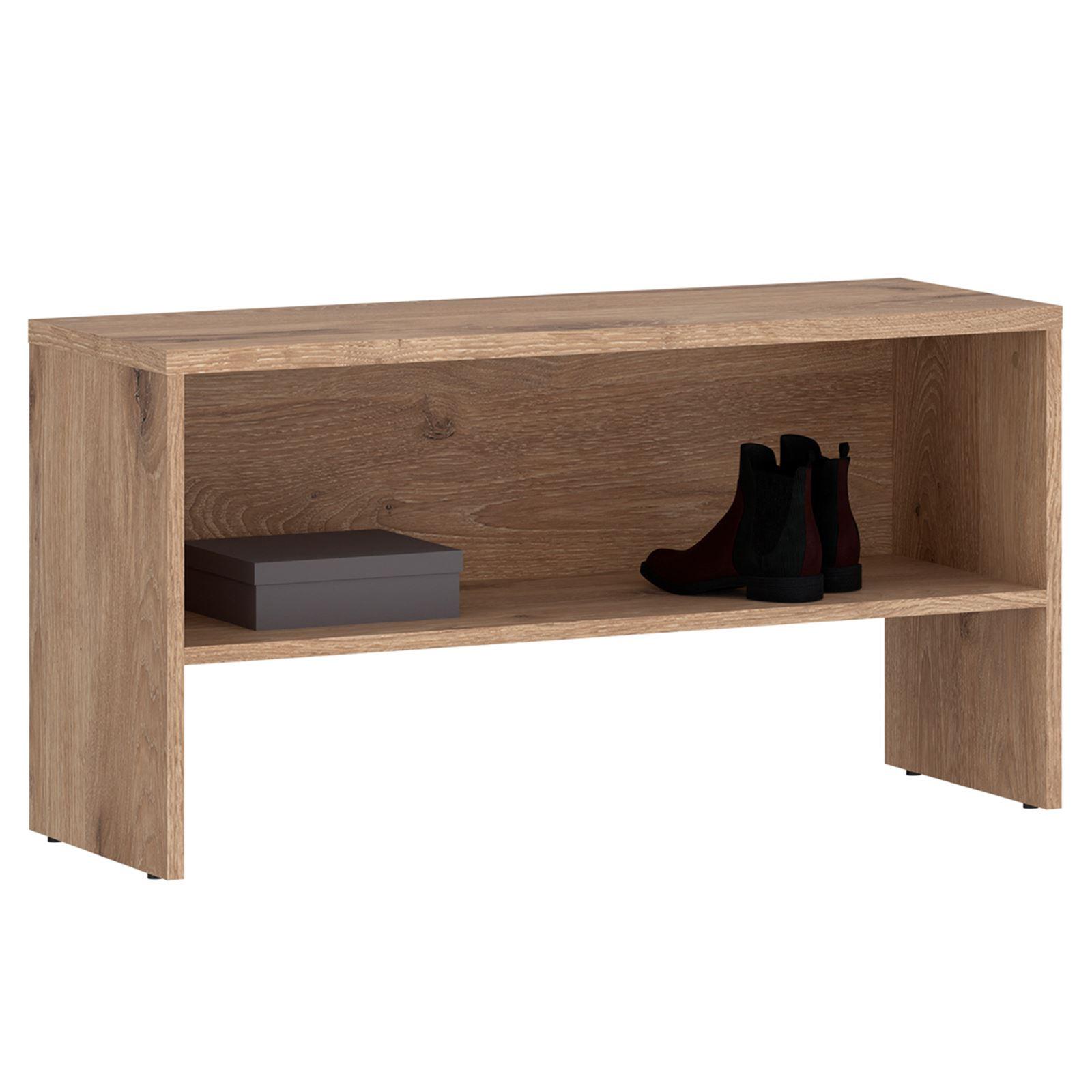 GARDEROBENBANK MALEA braun, Eiche - Braun, Holzwerkstoff (90/48/36cm) - IDIMEX