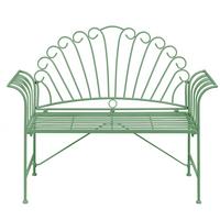 GARTENBANK Grün Cavinia - Grün, Metall (125/97/46cm) - Beliani
