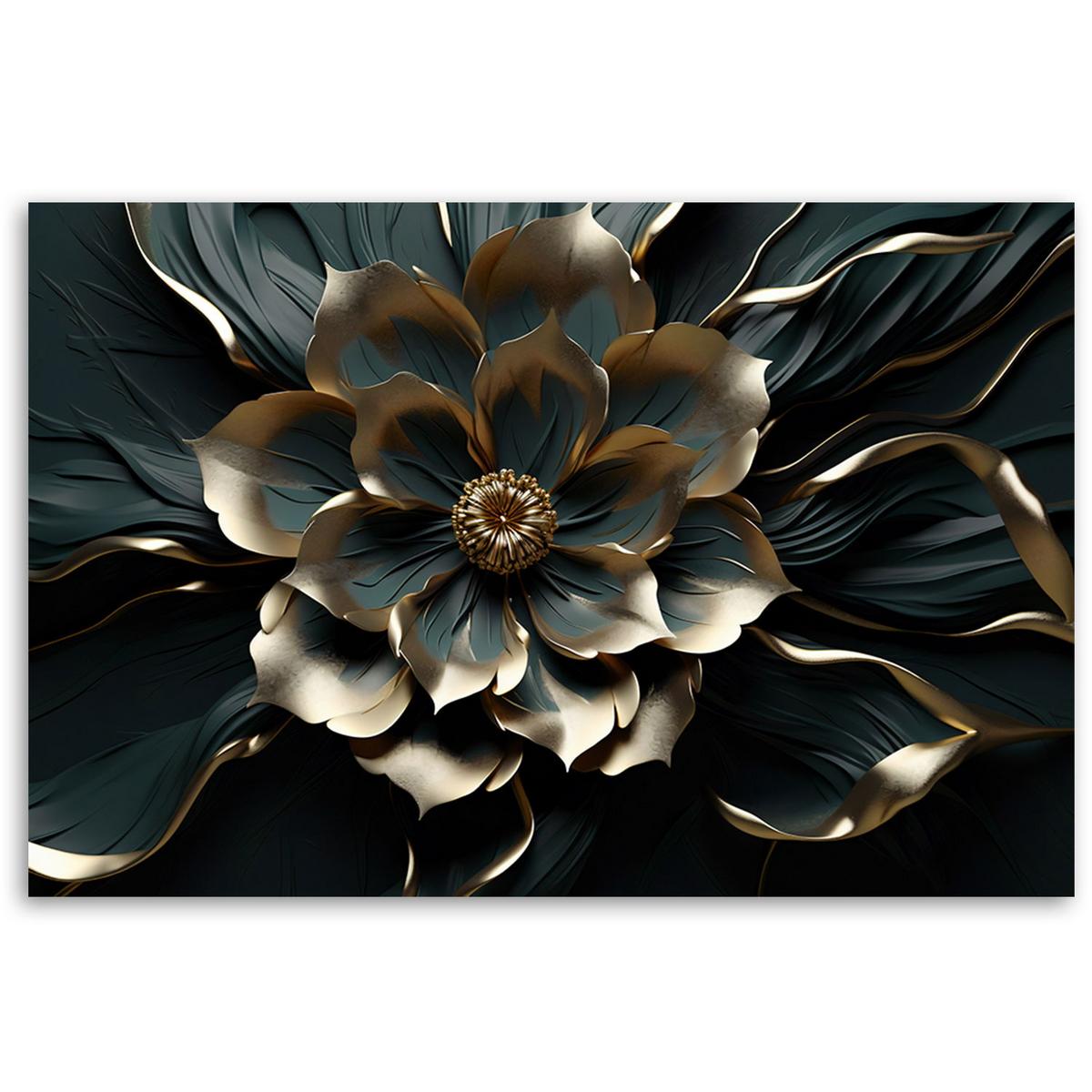 KUNSTDRUCK Schwarz 60/40 cm - Schwarz, Textil (60/40cm) - KUNSTLOFT