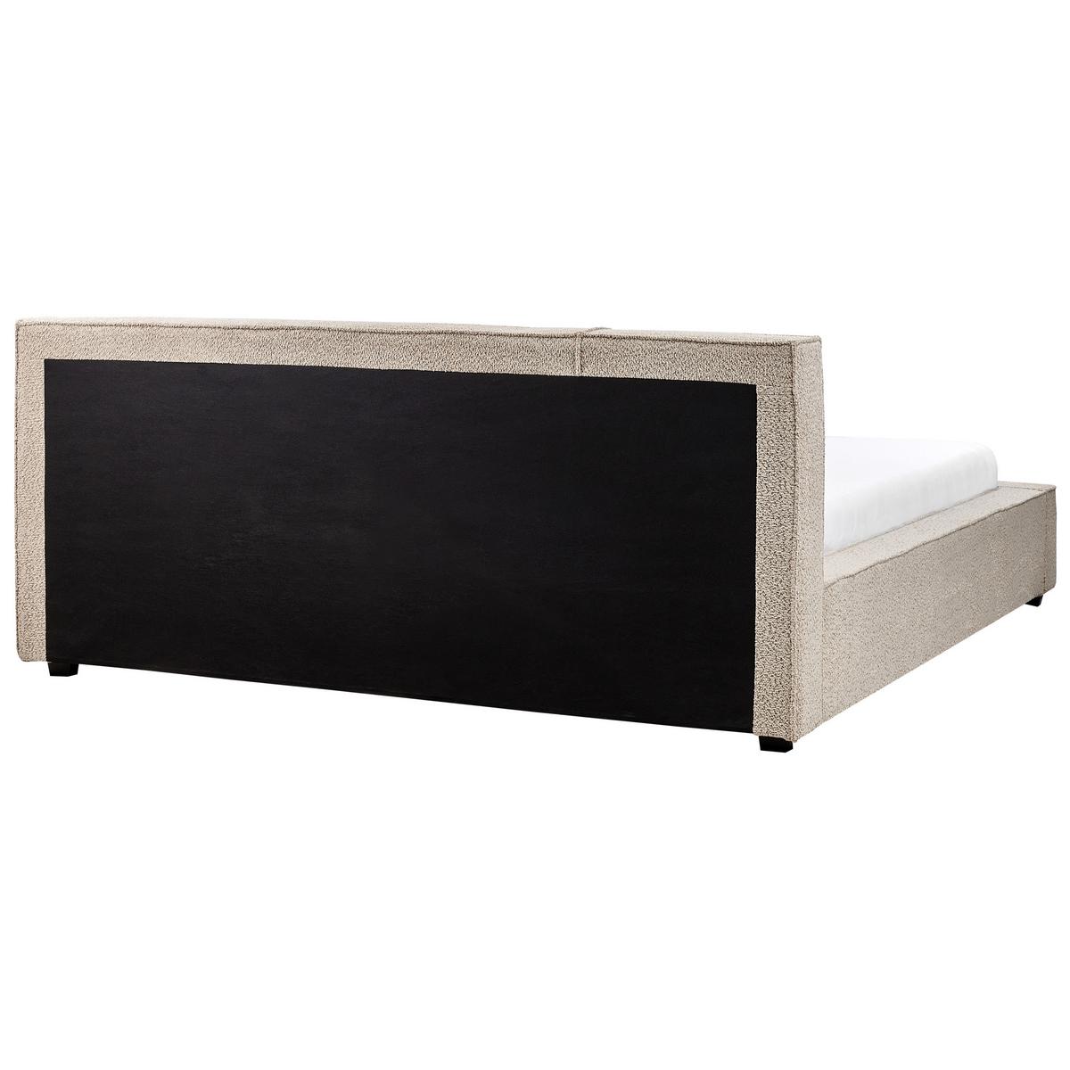 POLSTERBETT mit Lattenrost 180x200 cm Beige Mirande - Taupe, Textil (180/200cm) - Beliani