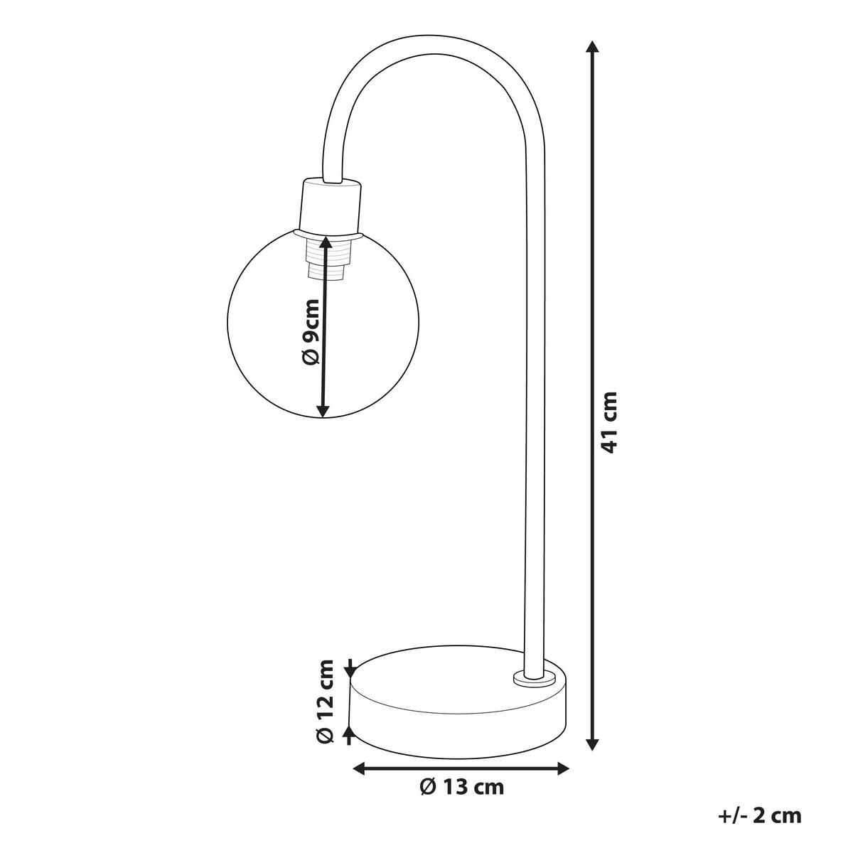 TISCHLAMPE Ramis 13/13/41 cm - Goldfarben, Metall (13/13/41cm) - Beliani