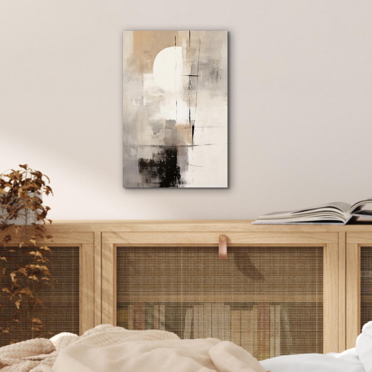 METALLBILD Abstrakt - Kunst - Grau 20x30 cm - Hellgrau, Metall (20/30cm) - MuchoWow