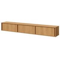 LOWBOARD Vero mit 3 Türen, hängend oder stehend, 230 cm, Eiche Carmel - Eichefarben, Holzwerkstoff (230/40/35cm) - Beautysofa