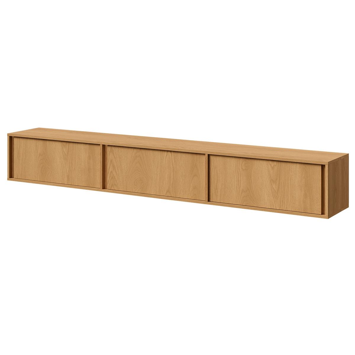 WOHNWAND Vero 2-teilig Wohnzimmer-Set mit TV-Lowboard und Hochschrank, Eiche Carmel - Eichefarben, Holzwerkstoff (230/185/35cm) - Beautysofa