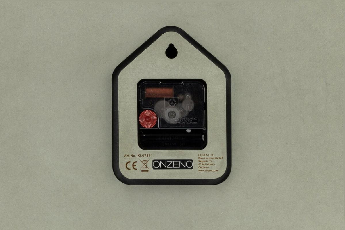 WANDUHR Design Schwarz 42/36 cm - Schwarz, Holzwerkstoff (41.6/36/1cm) - ONZENO