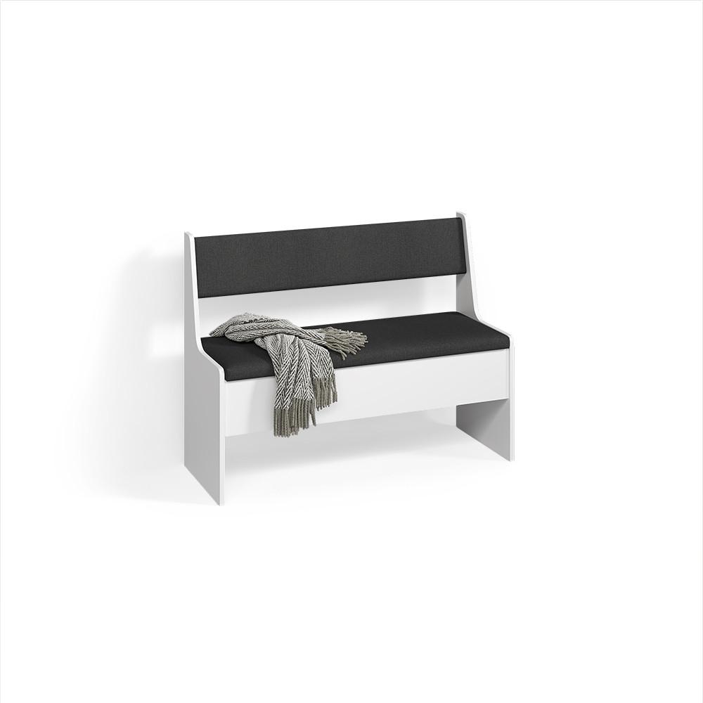 ESSZIMMER-BANK Tiberio Weiß 41.5 x 106.6 cm - Weiß, Holzwerkstoff (41.5/80/106.6cm) - Livinity®