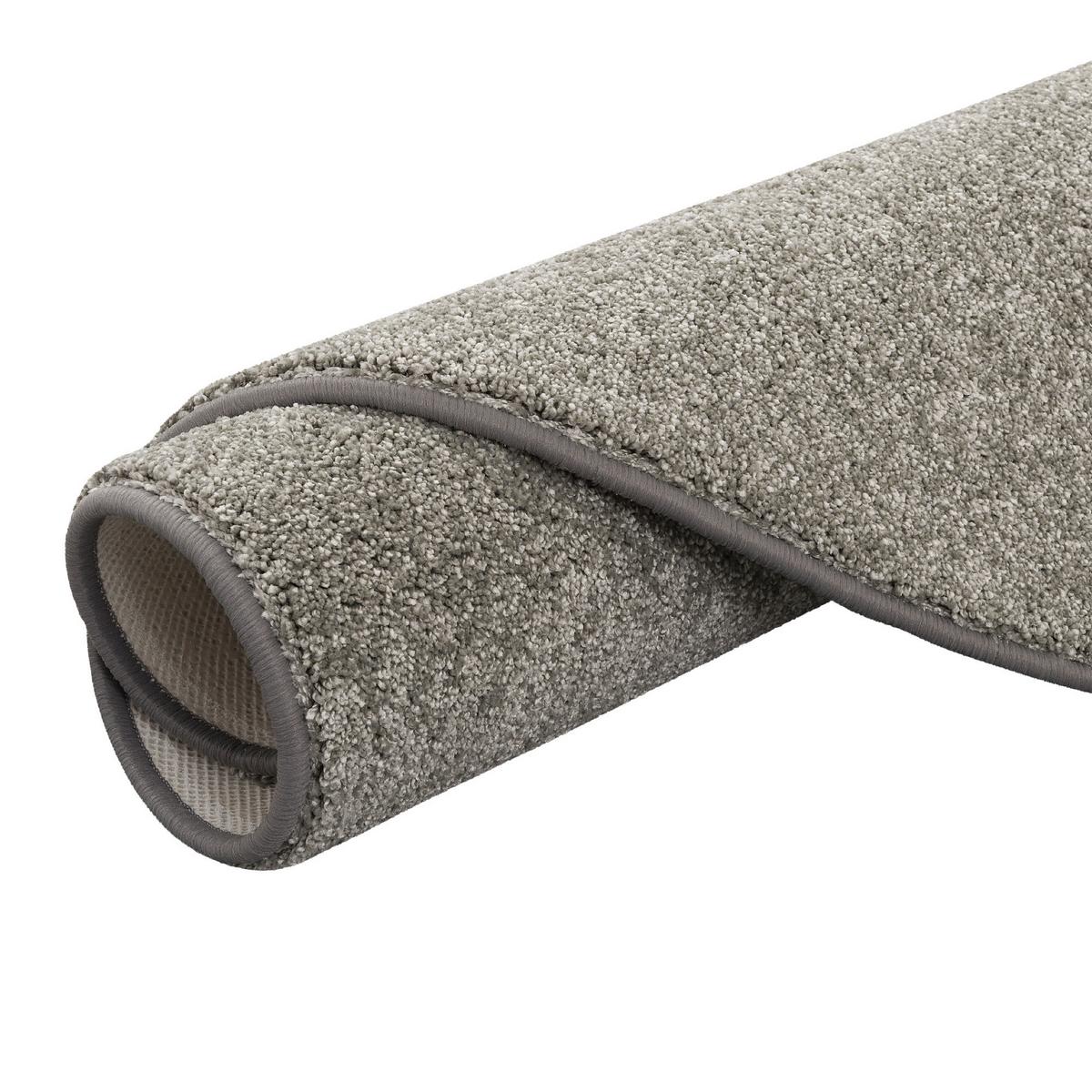 LUXUS VELOURS TEPPICH LAGUNA SOFT RUND - Graphitfarben, Textil (133/133cm) - Snapstyle