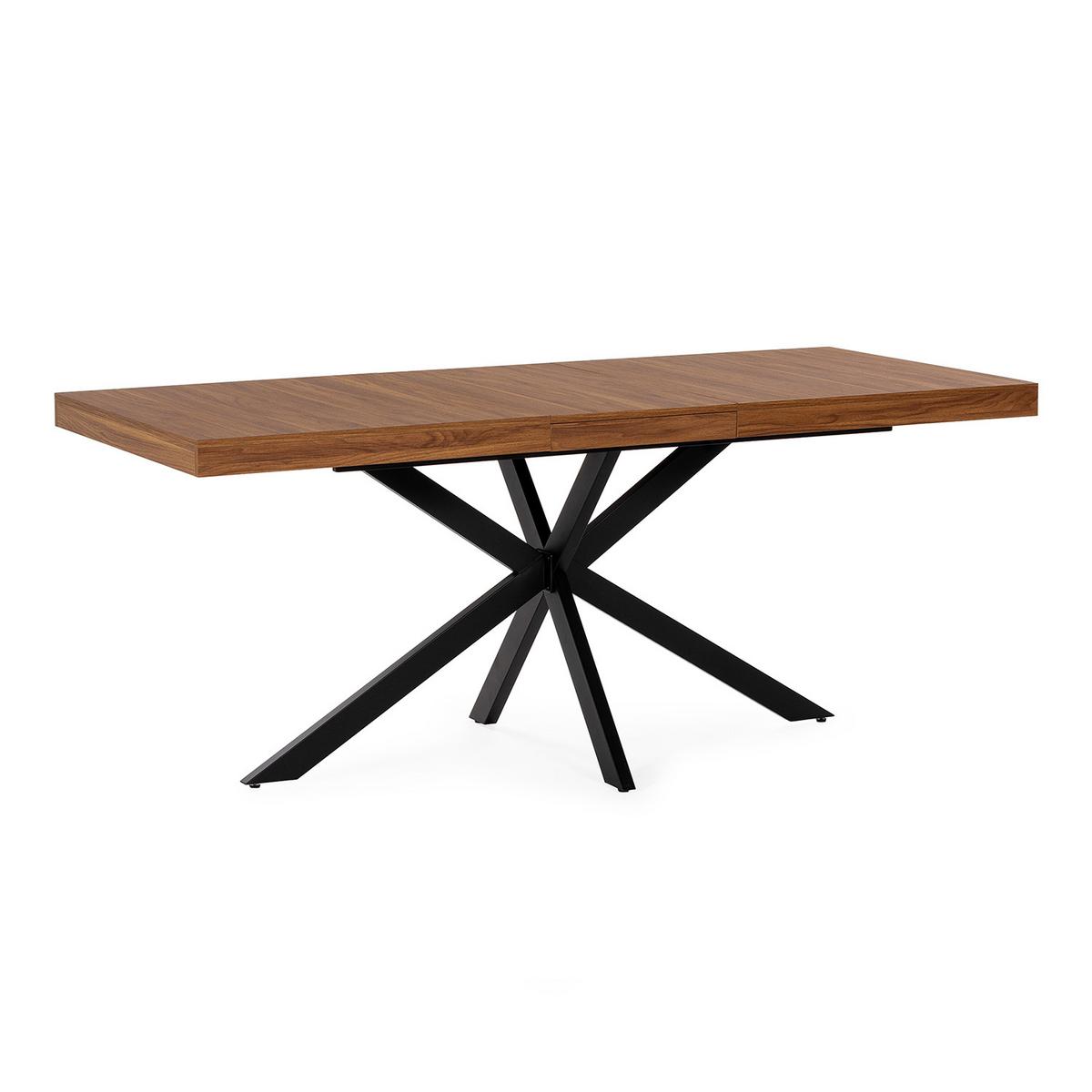 ESSTISCH Genova Walnuss-Optik, 140-180 cm - Walnussfarben, Holzwerkstoff (80/140/75cm) - VS Venta-stock